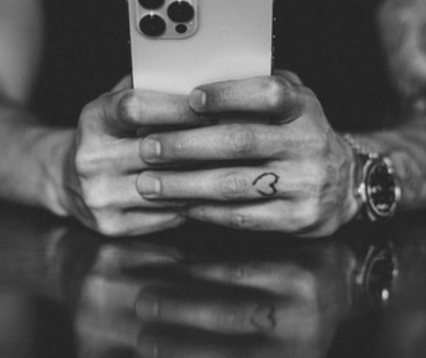 Men holding the phone